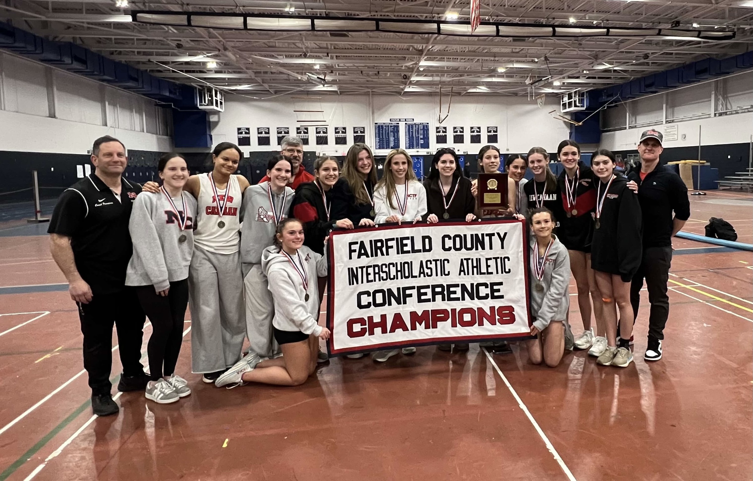 girls track fciac win 2025