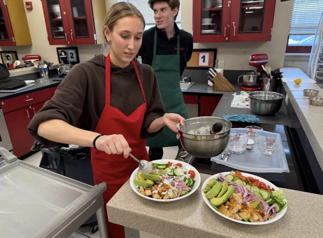 Culinary students working on recipess