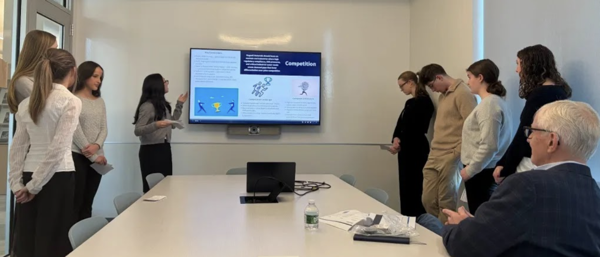 Club members doing a presentation