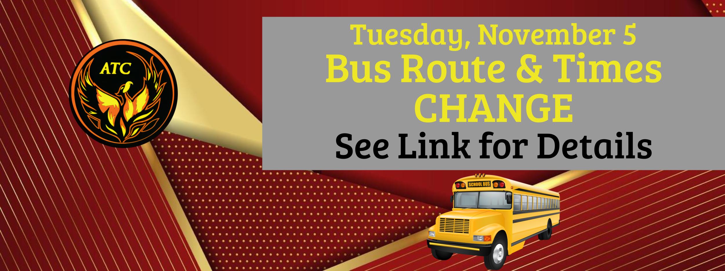 Nov 5 Bus Route Change