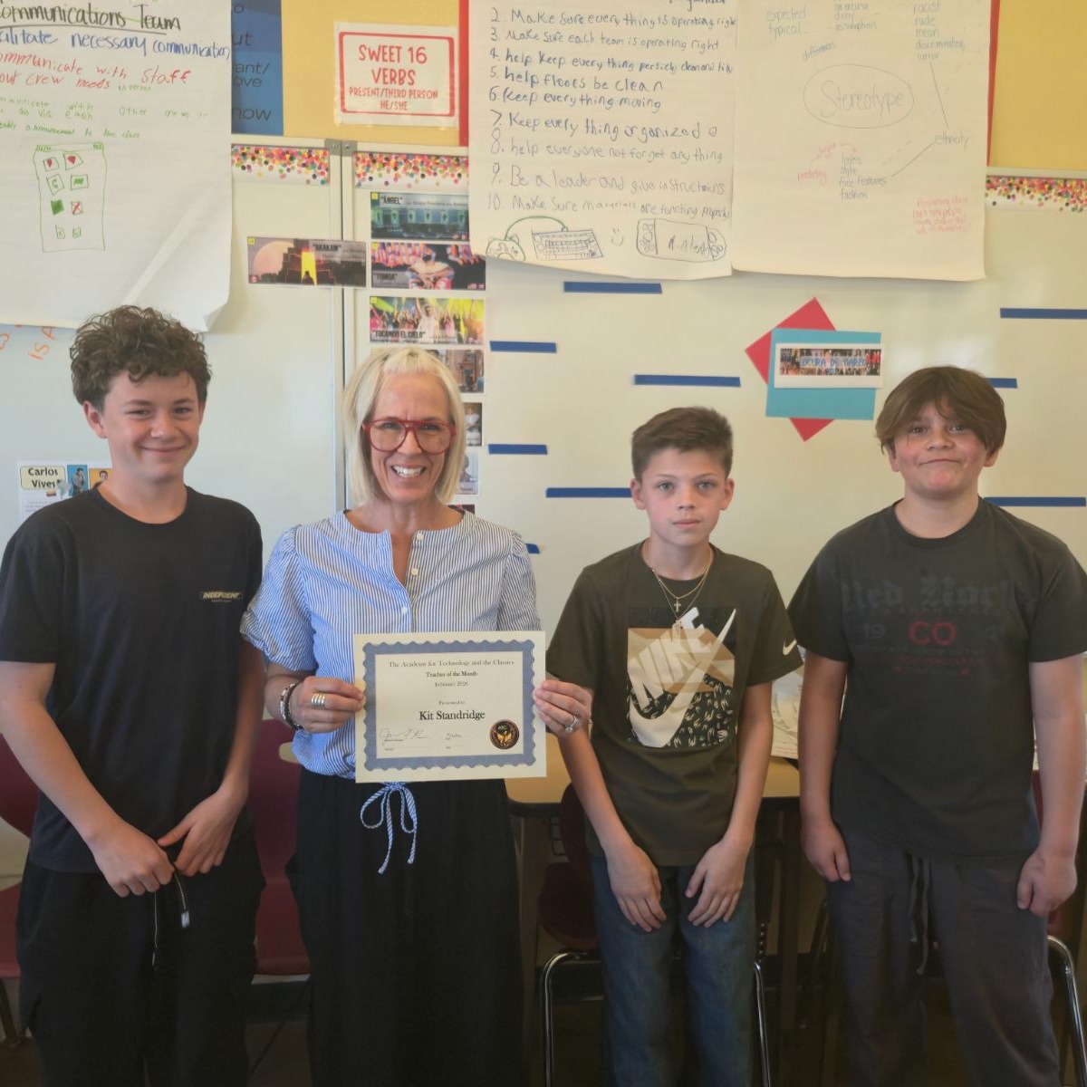 February Teacher of the Month - Ms. Standridge