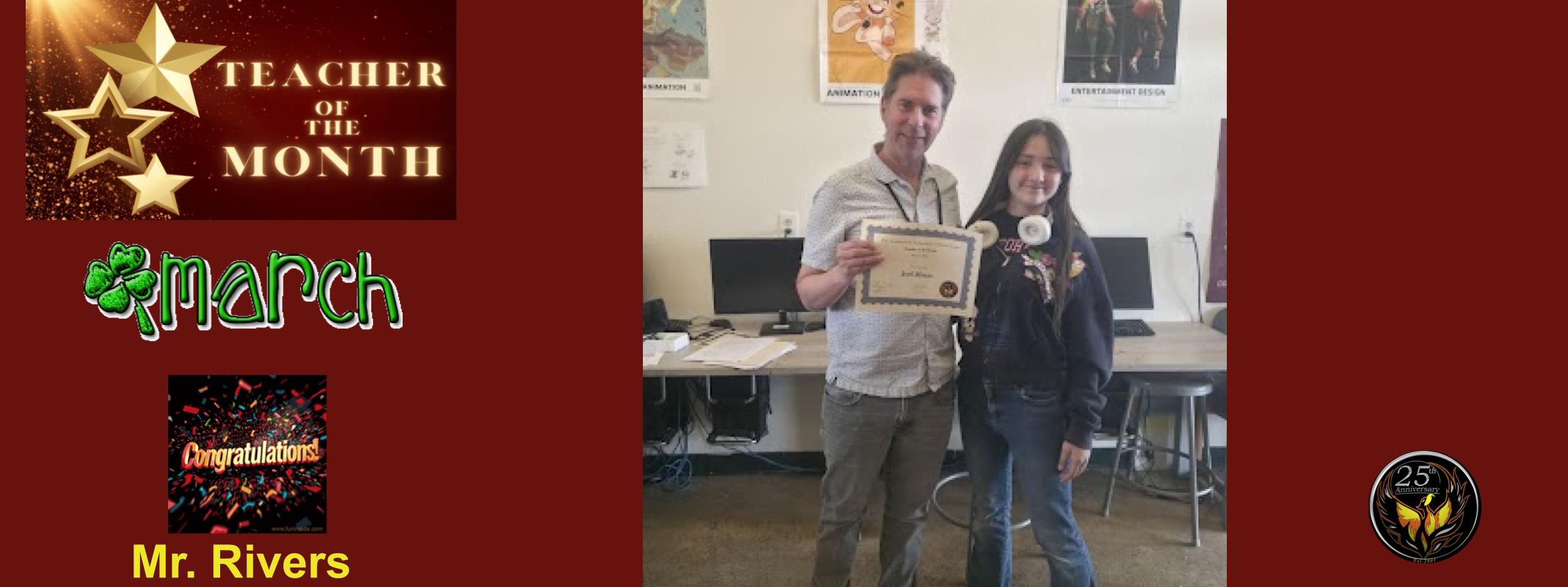 March Teacher of the Month