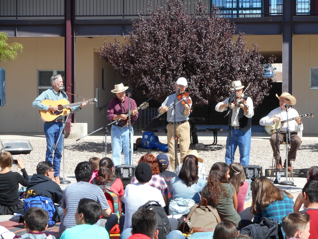 Thank you to the New Mexico Folk Music and Dance Society (FolkMADS) for a generous grant to bring the Fast Peso Stringband to ATC! Students enjoyed hearing and learning about authentic Old-Time music. 8/31/16