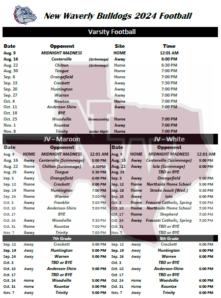 Football Schedule