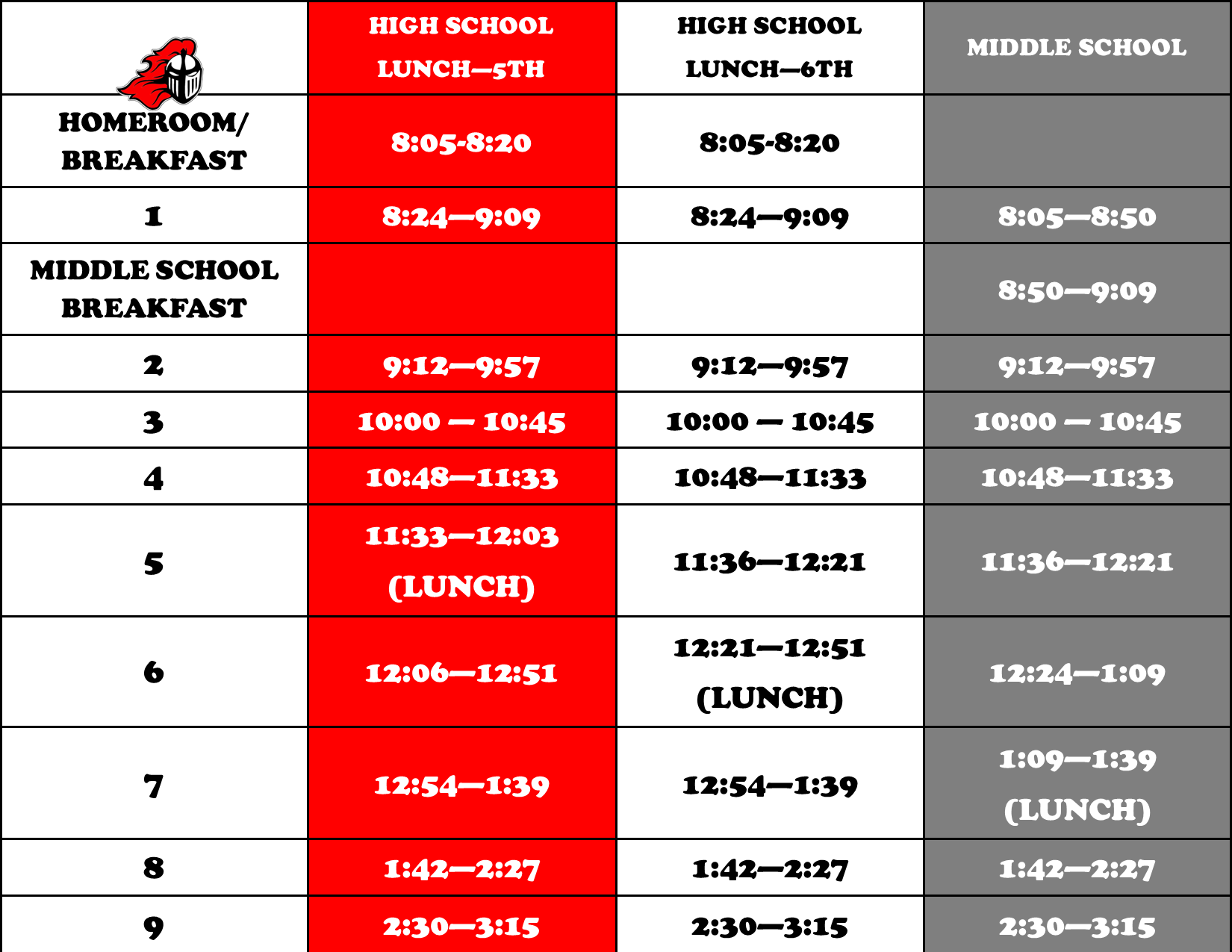 2024 schedule