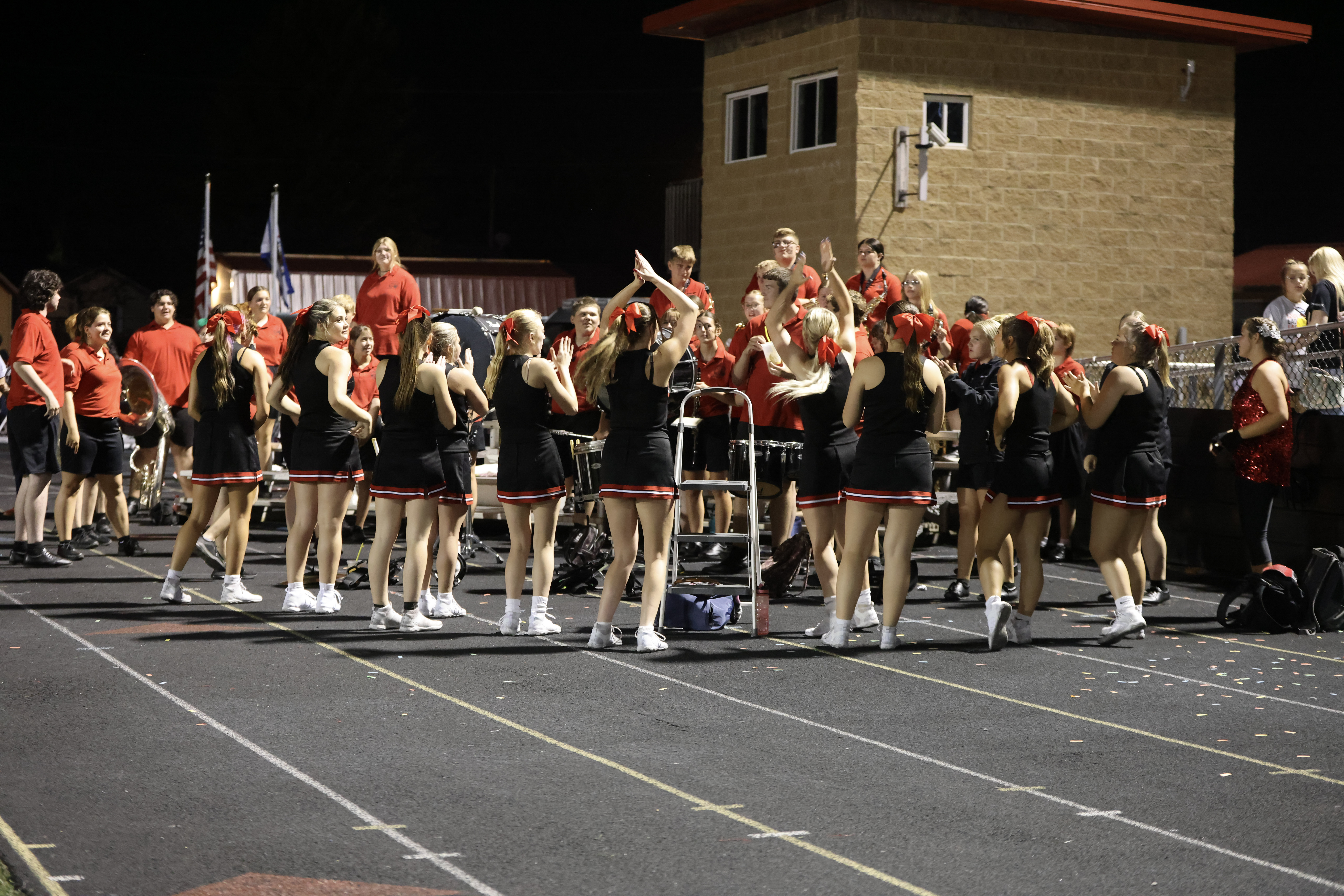 cheer and band