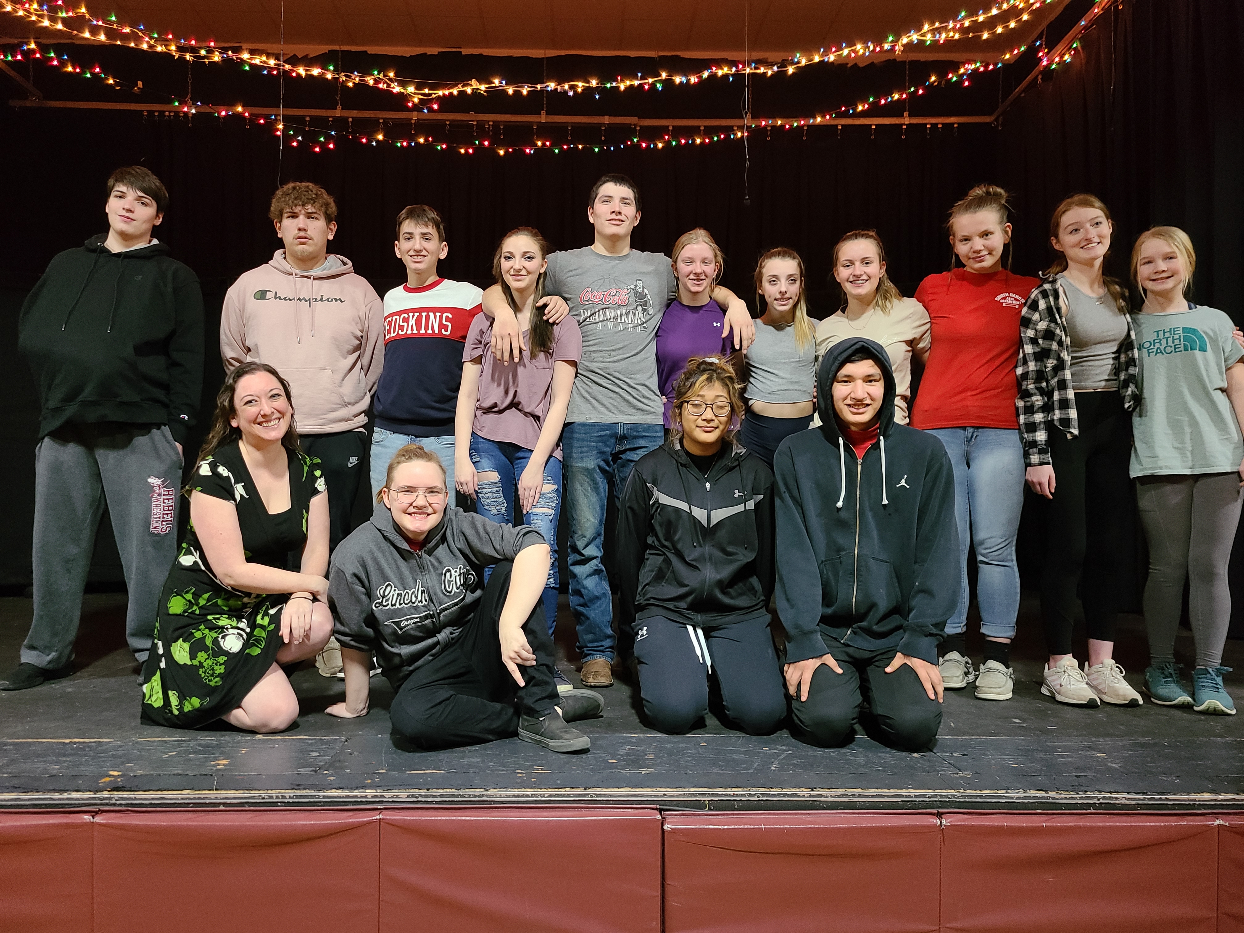 2022 One Act students on stage