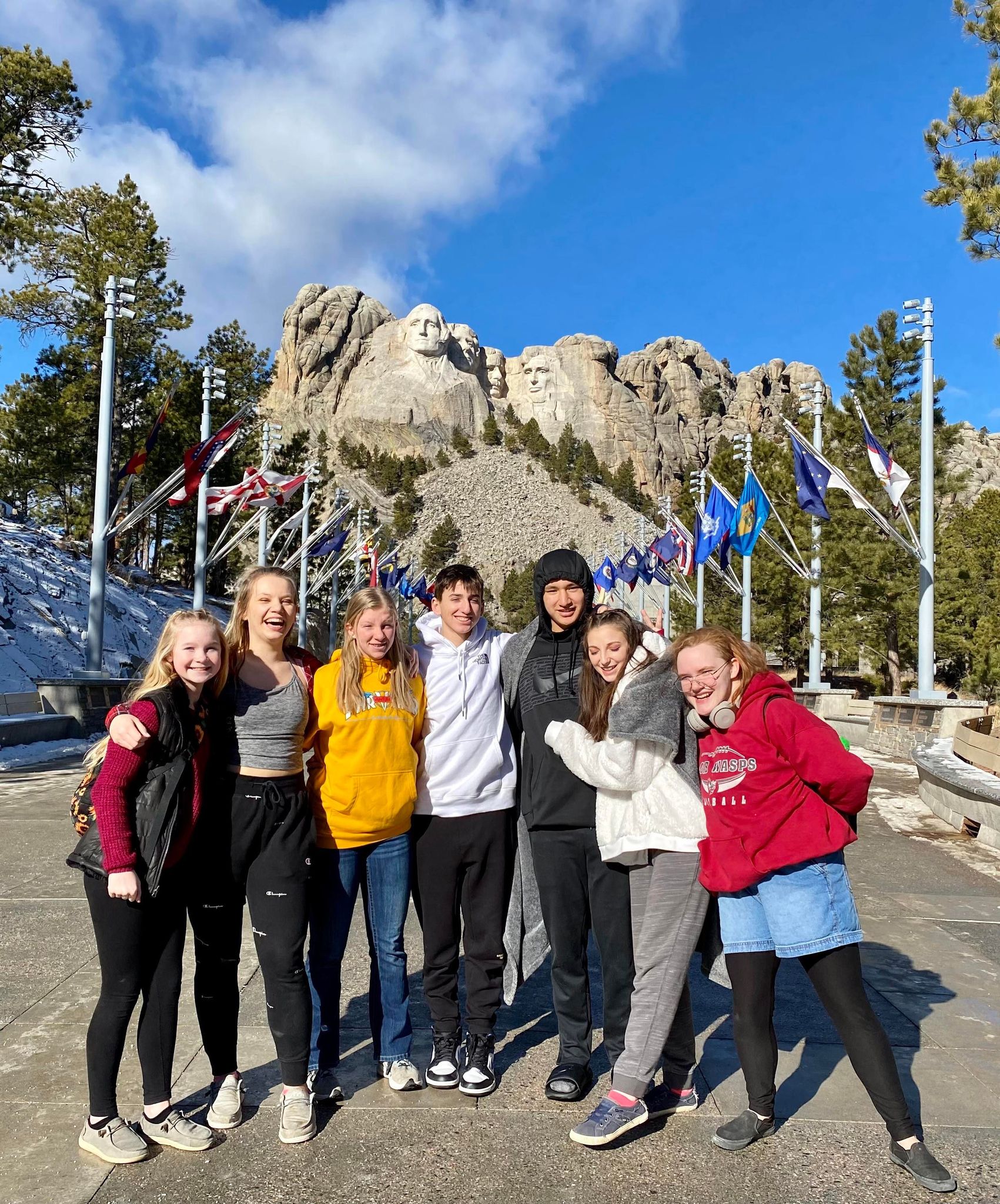 Cast at Mount Rushmore