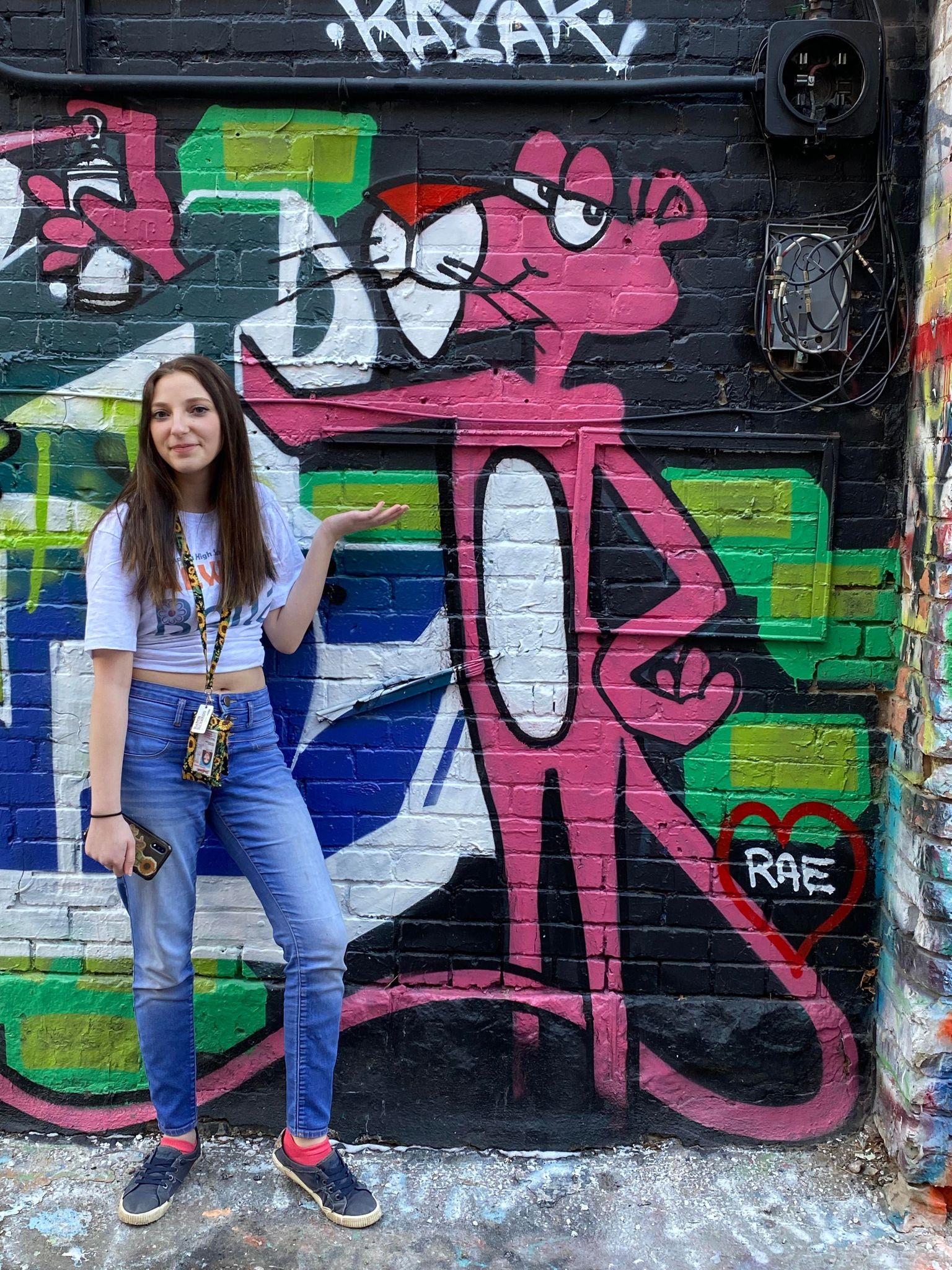 A student in Art Alley