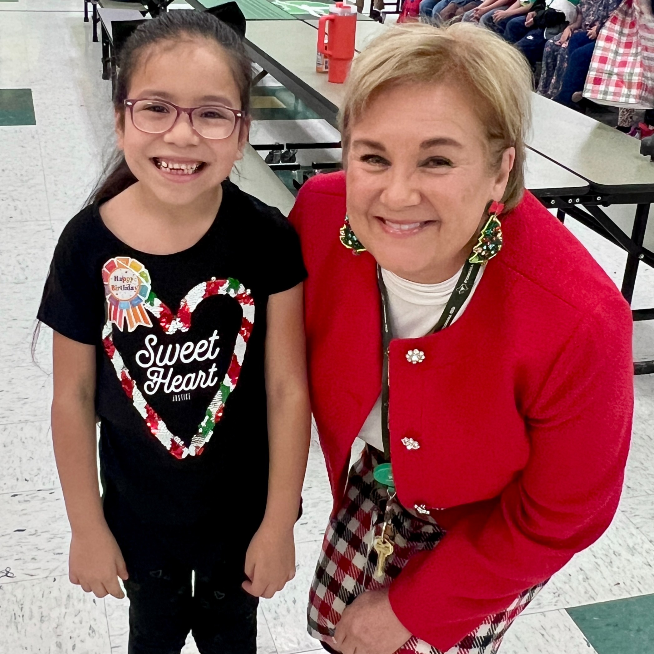 Dr. Jodi Spoor with Students at Ted Flores Elementary