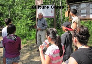 photo of students listening to a wilderness guide