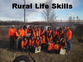 group photo of people outside that says rural like skills