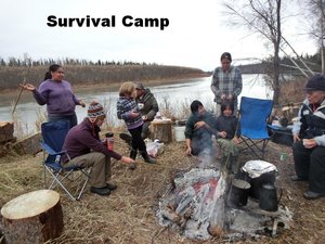 photo of students camping