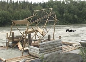 photo of a structure being built by the water