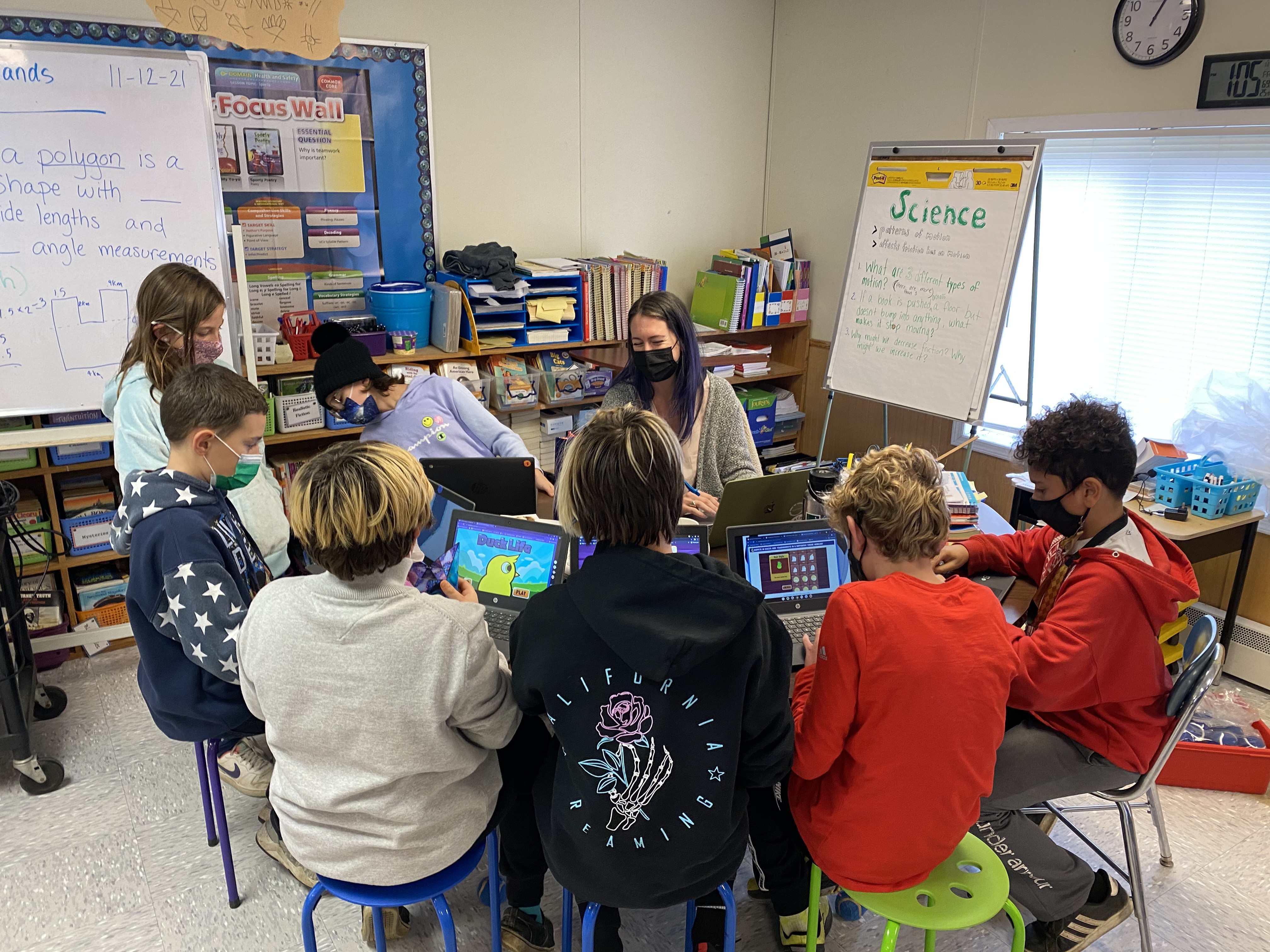 Kids on laptops