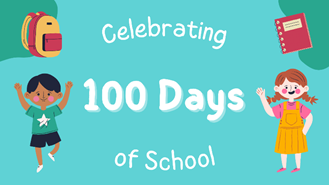 100 days of School Caption for Bissonnet Elementary