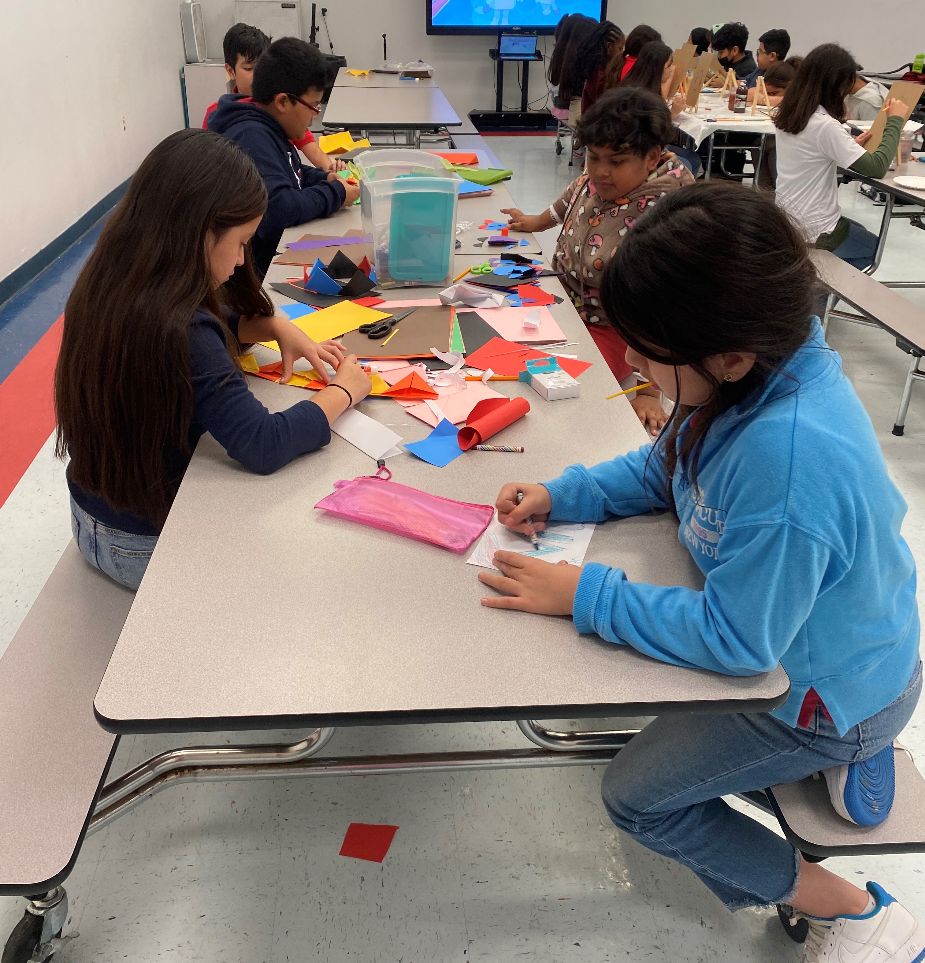 Students in Afterschool Practicing Arts-n-Crafts