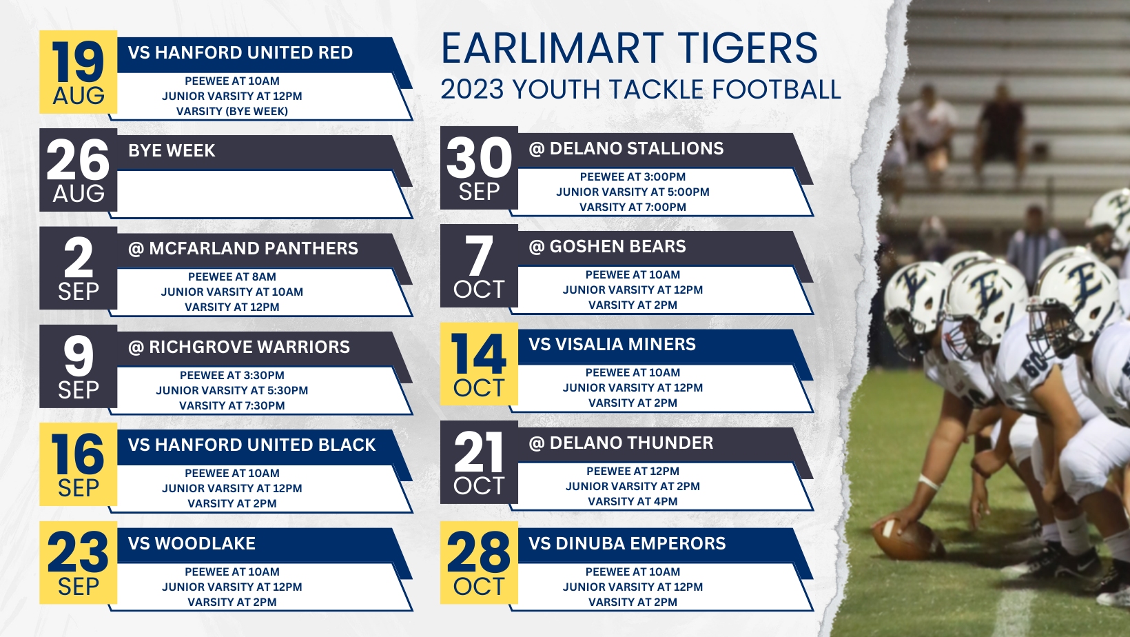 2023 EYFO Schedule