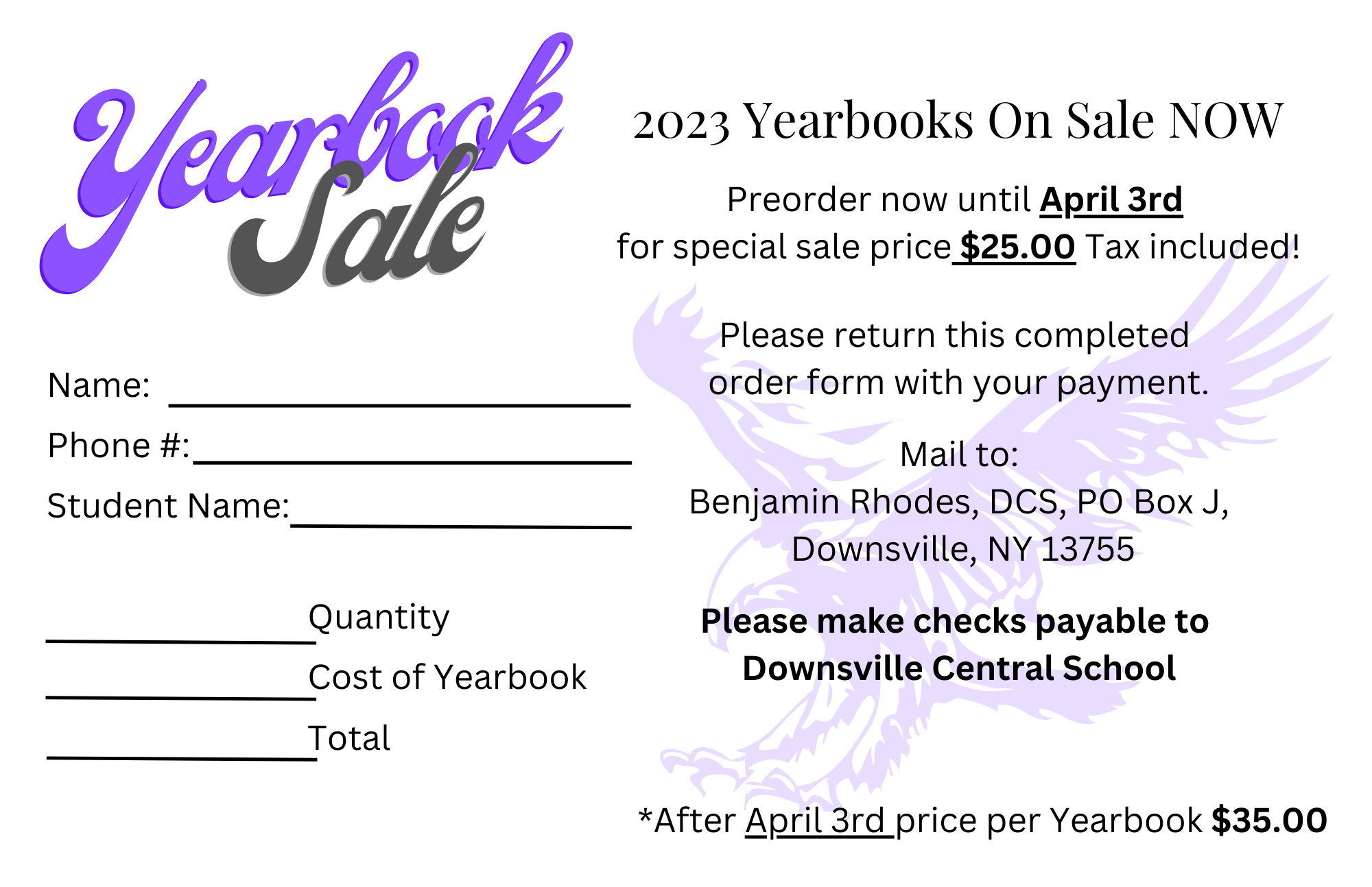 yearbook form