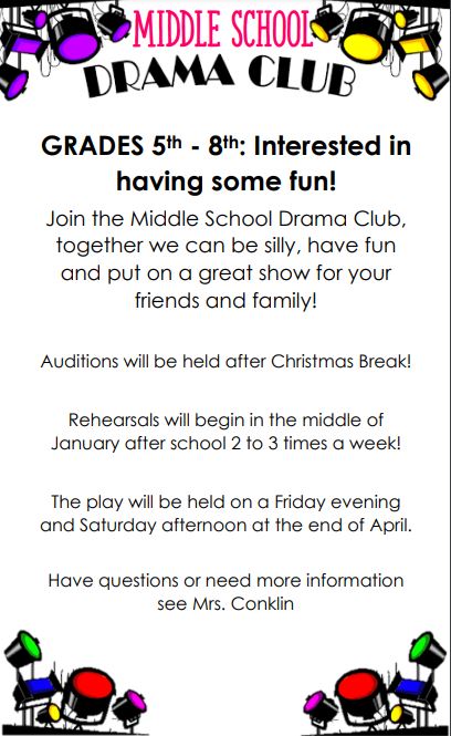 middle school drama club