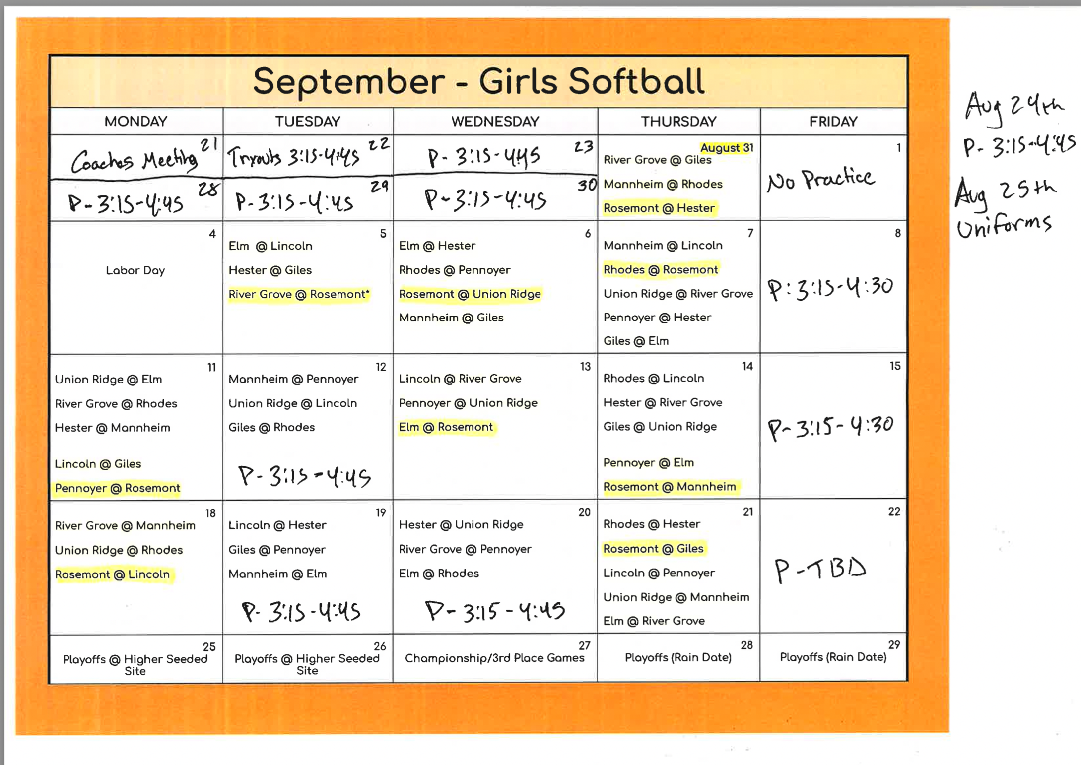 Girls Softball 23