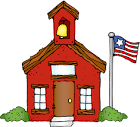 Illustration of a red school house
