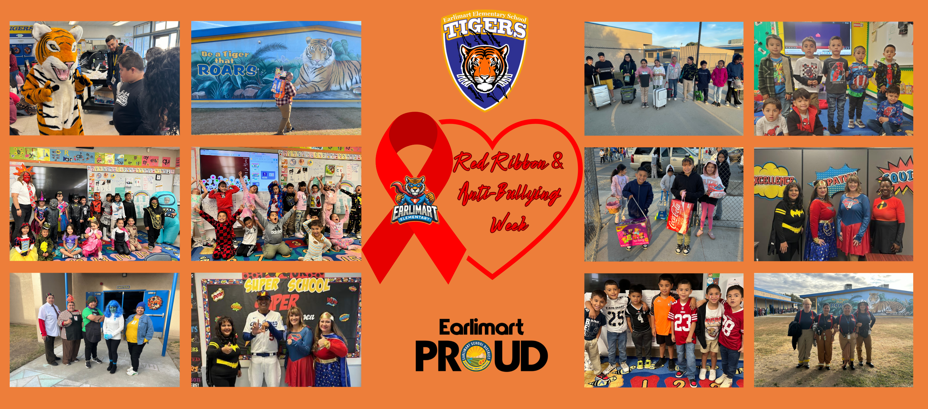 pictures of staff and students for red ribbon week