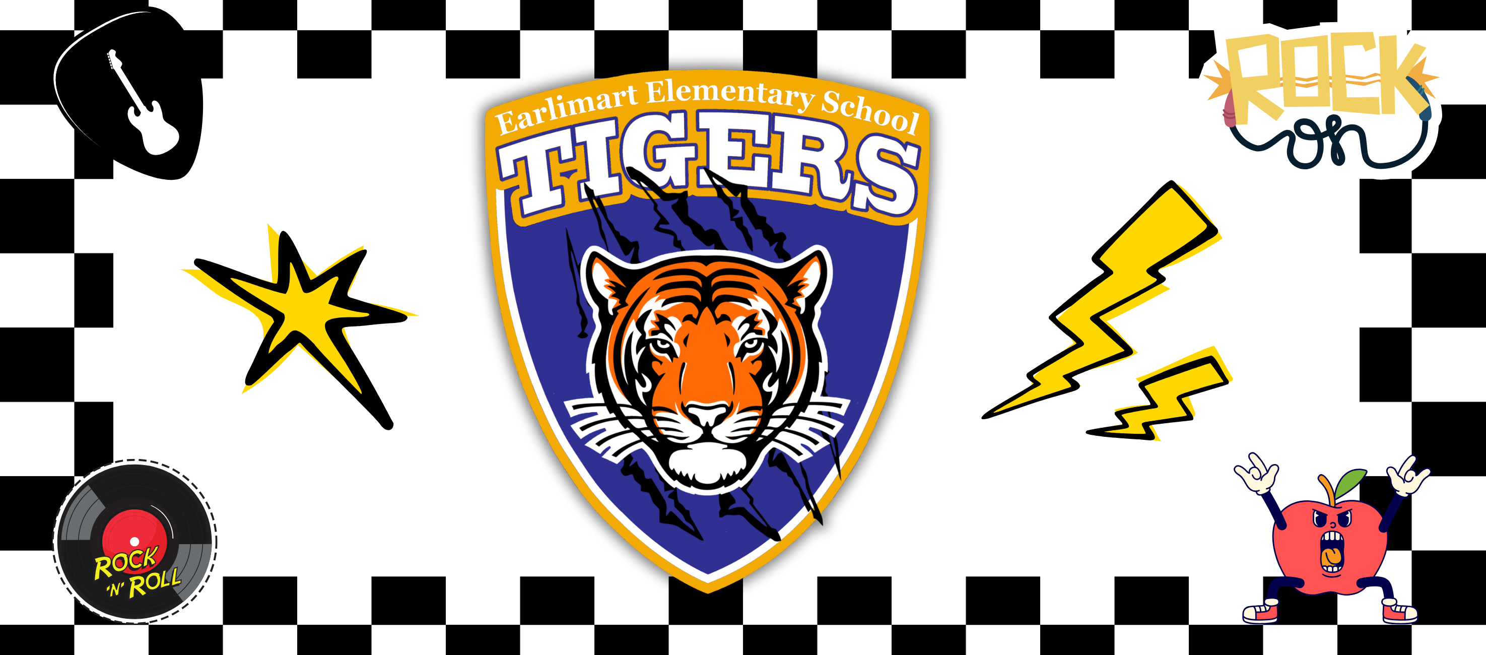 checkerboard and rock n roll images