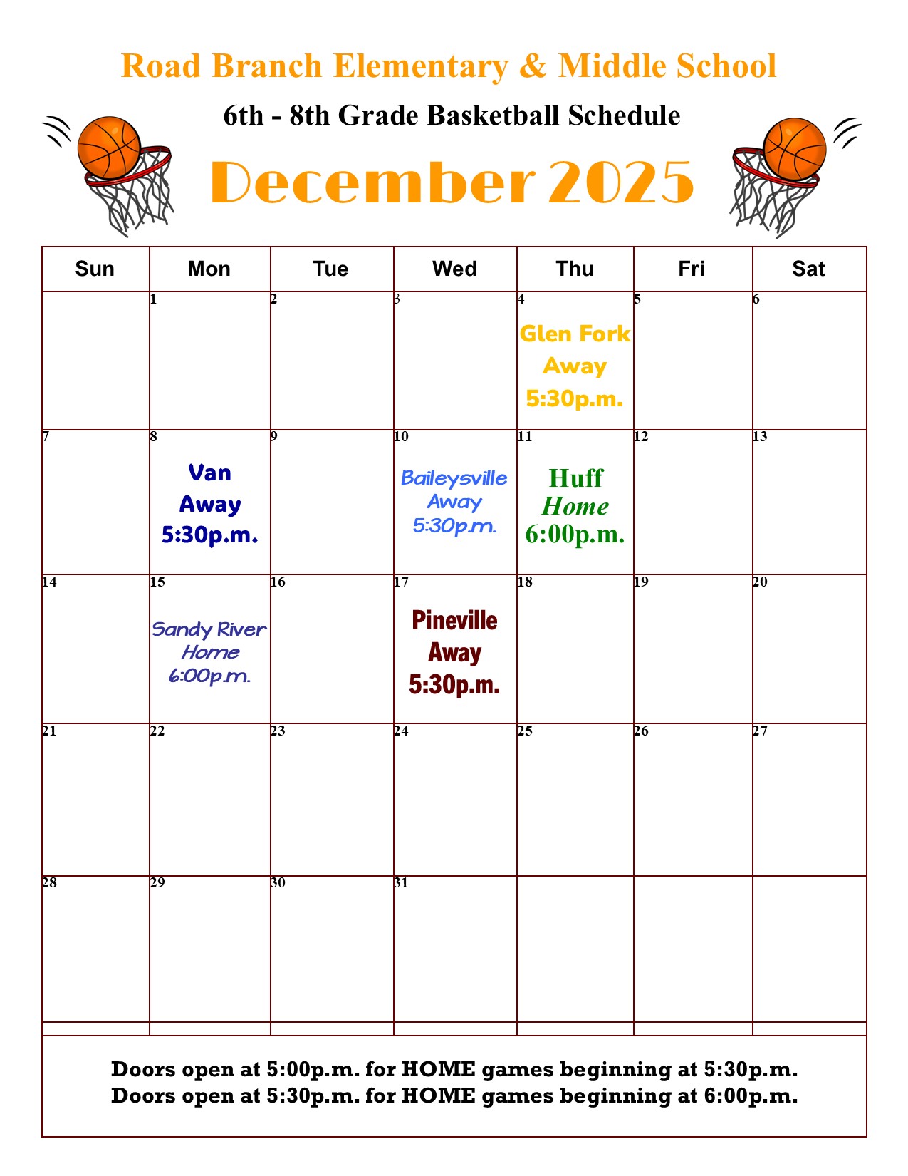 December Sports