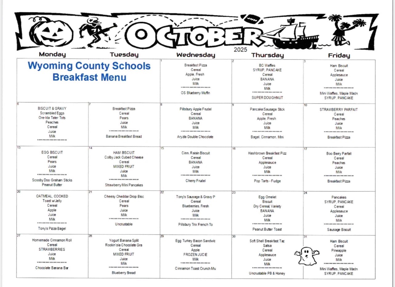 october breakfast menu