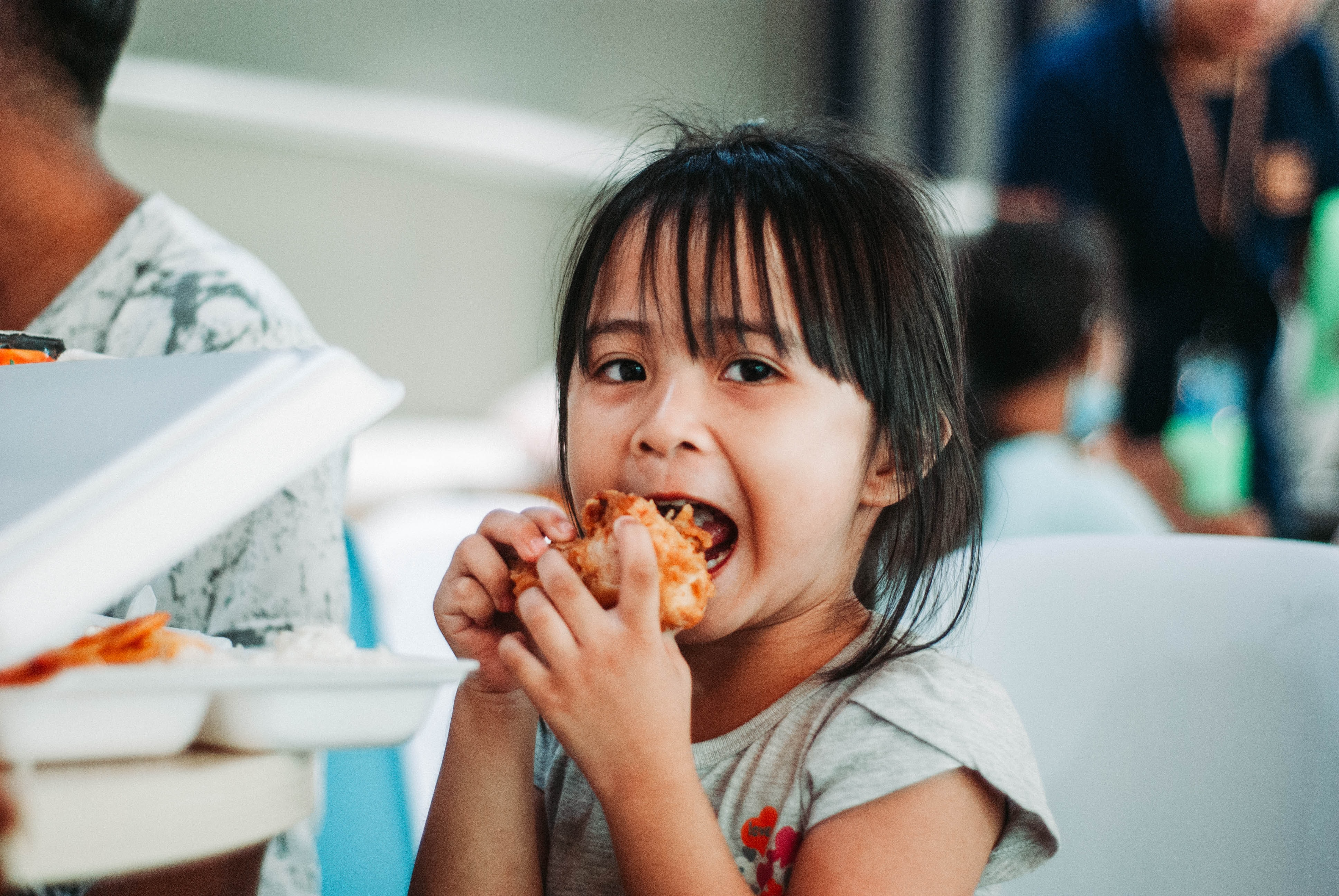Eating a nutritious meal helps children learn