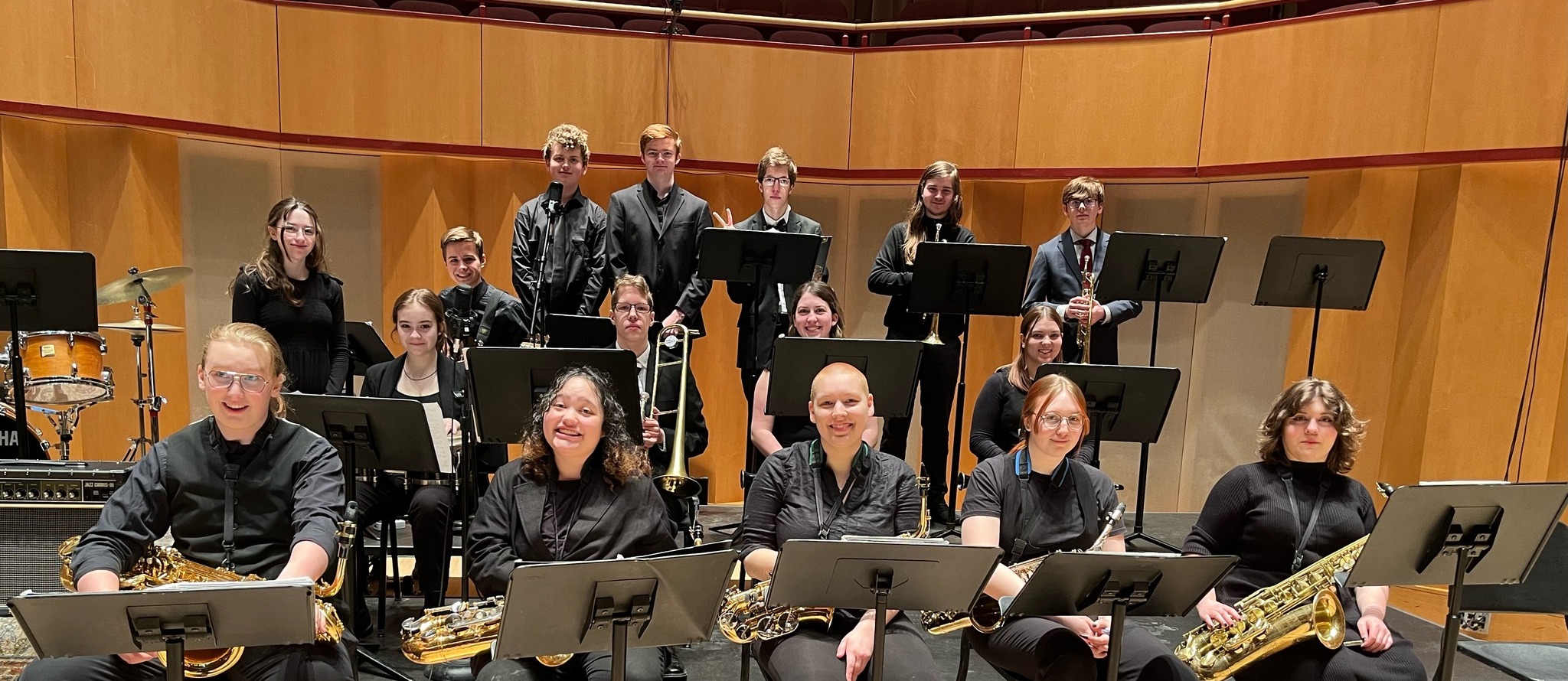 A group photo of the jazz band