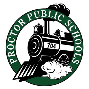 School Logo with a train