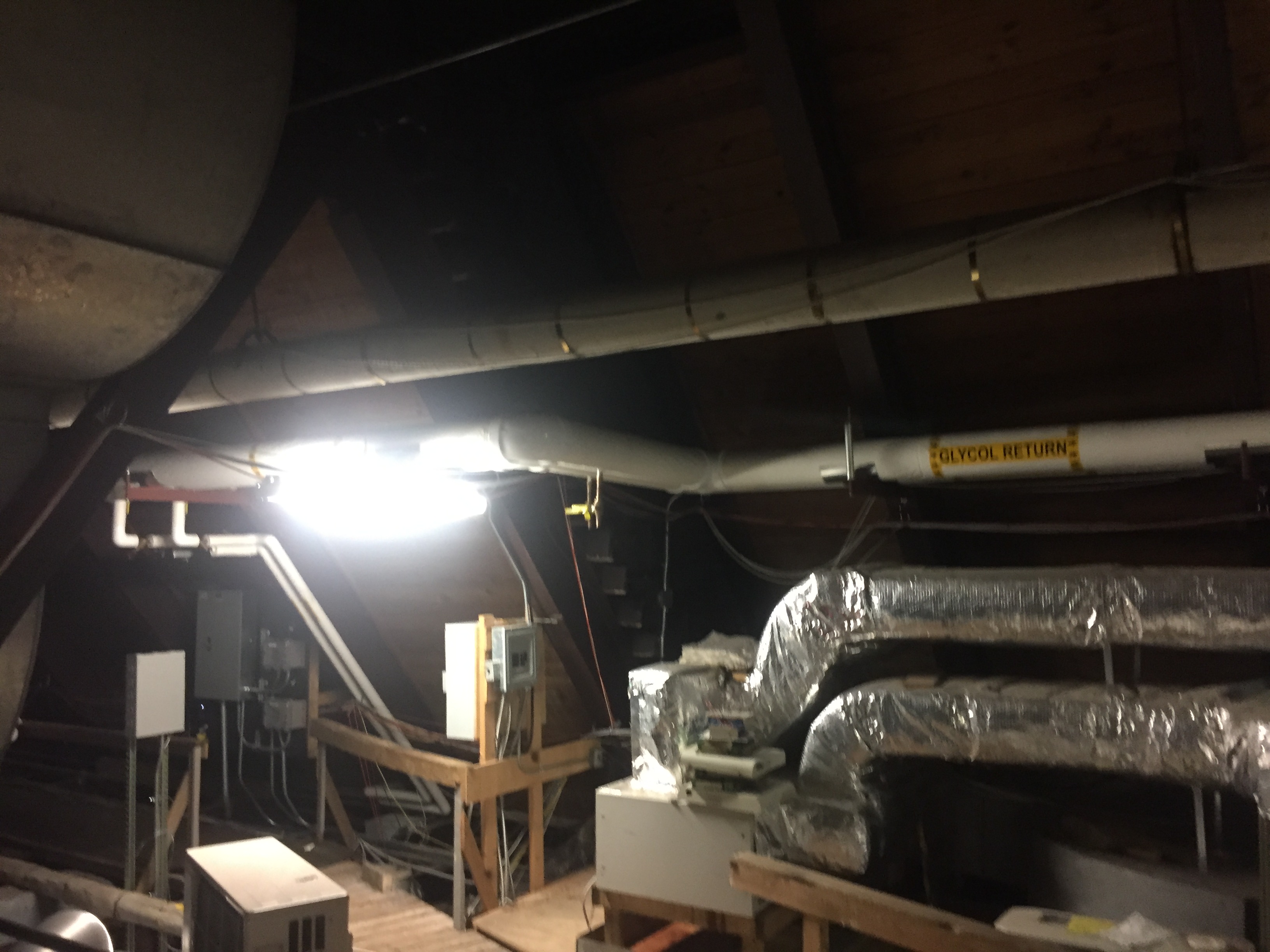 HVAC unit  in the attic