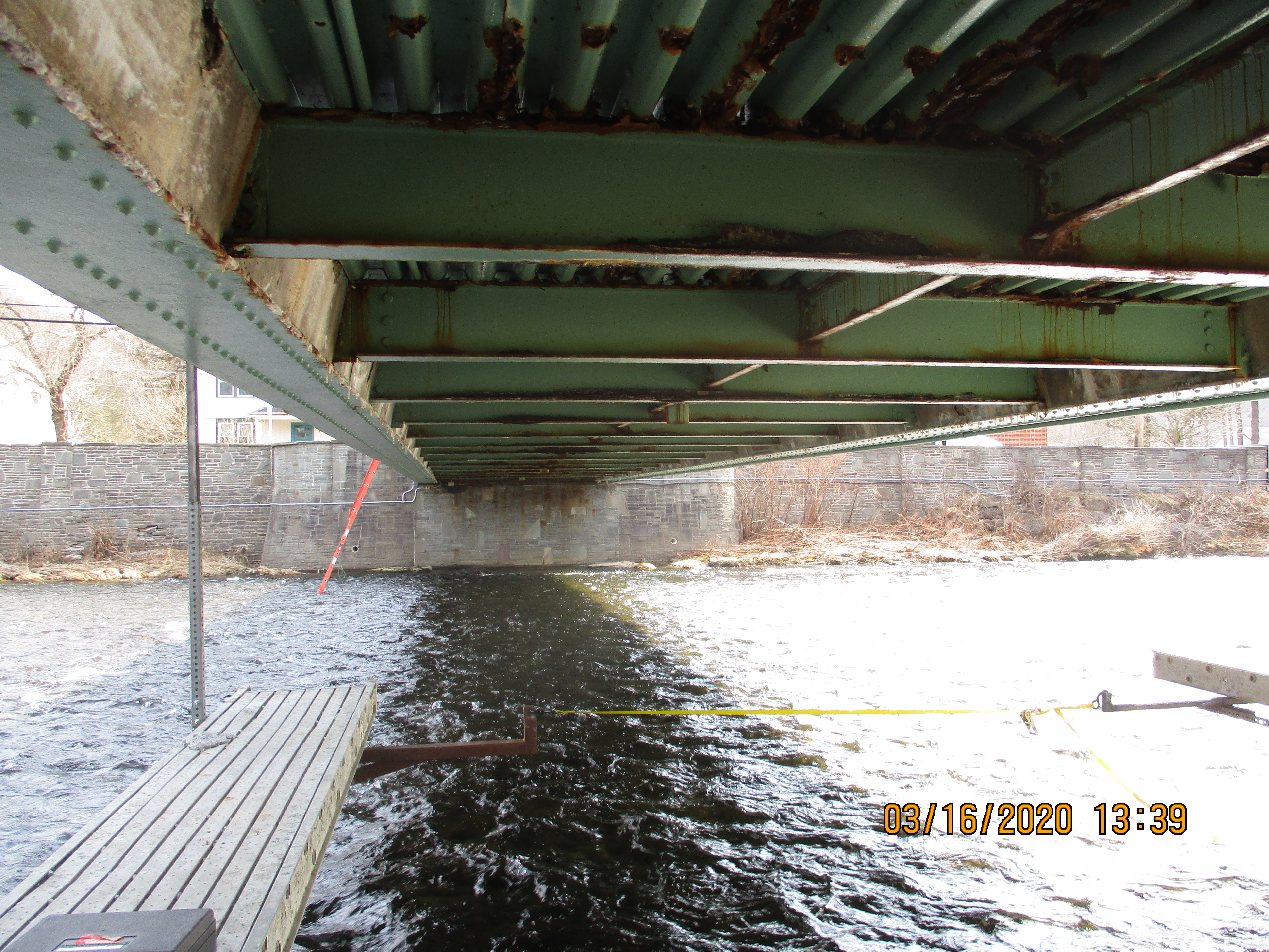 deterioration underneath the bridge structure