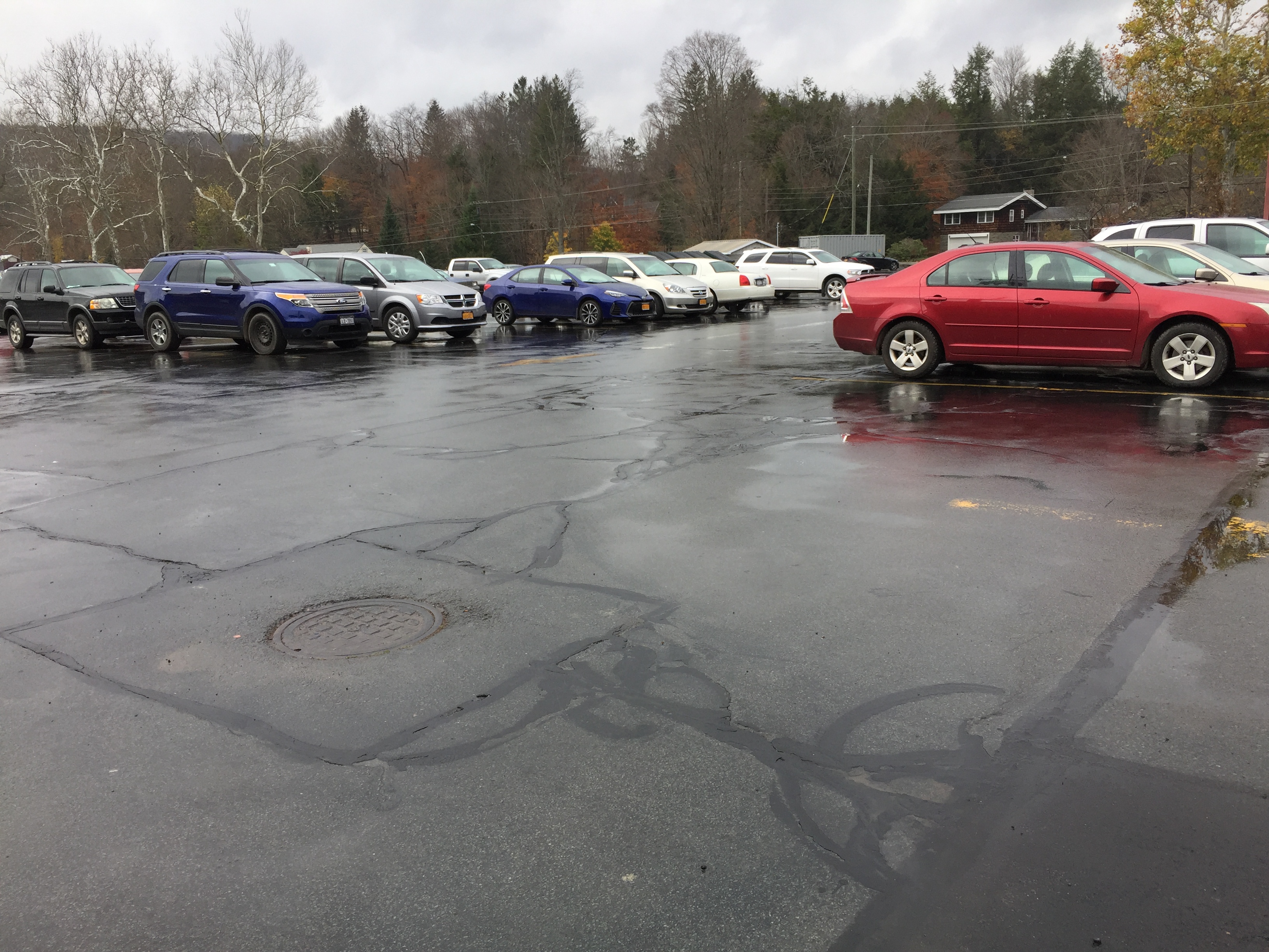 Cracks in the parking lot