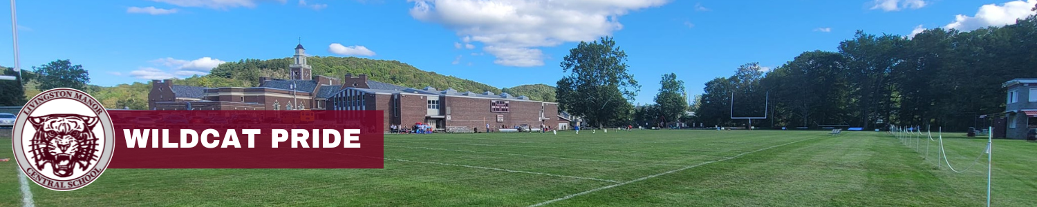 Landscape photo of school campus and football field