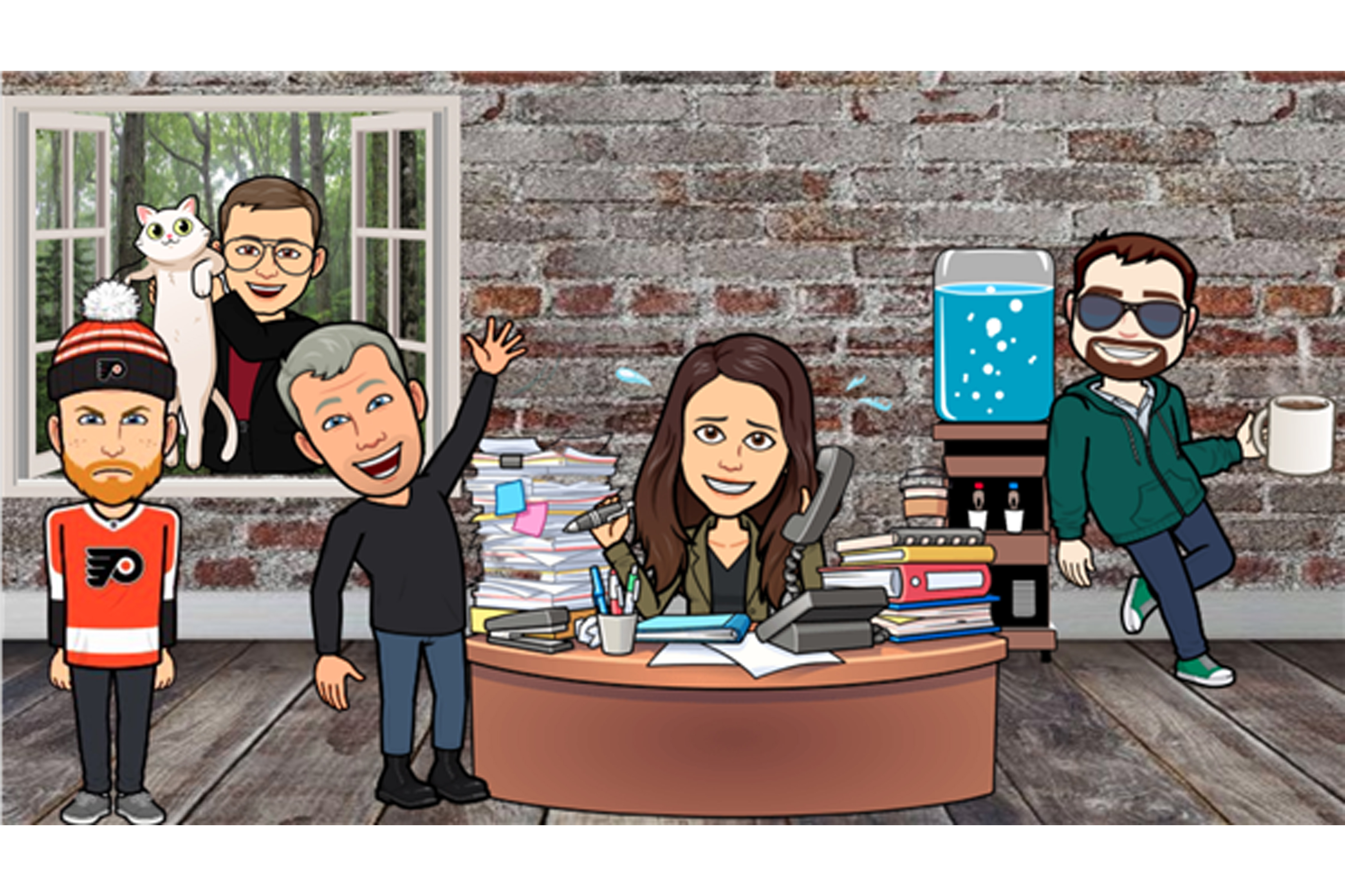 Tech staff members bitmojis