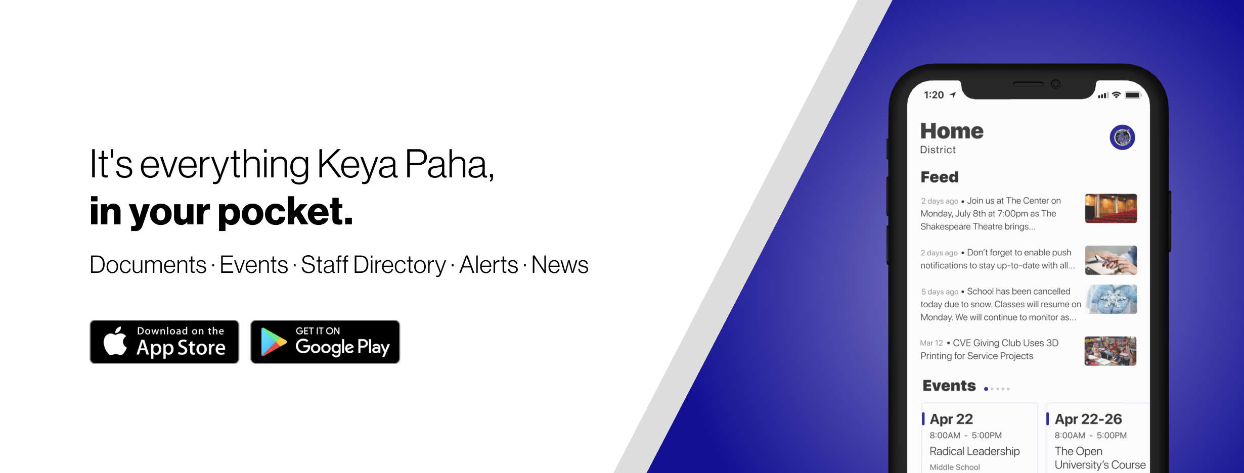 App Notifications for Keya Paha App. Download in the app store or Google Play