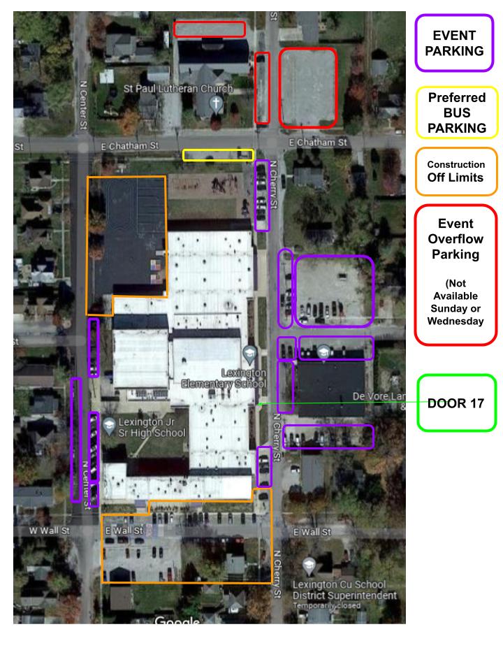 Map of parking around the school