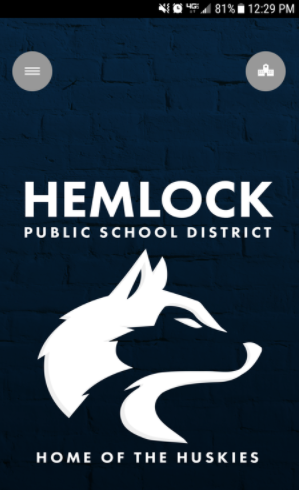 hemlock public school app home screen screenshot