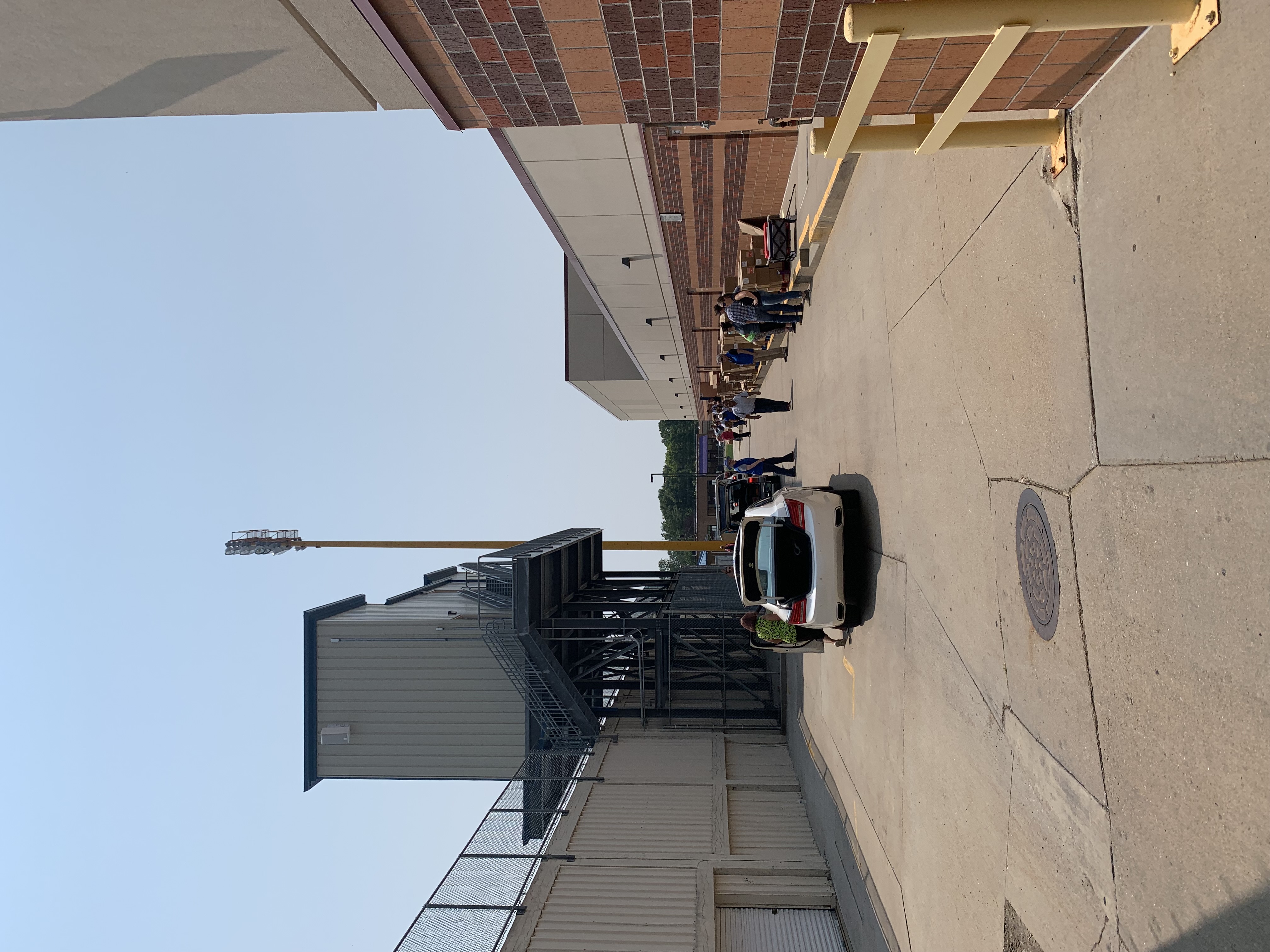 Cars in Mobile Food Pantry Line