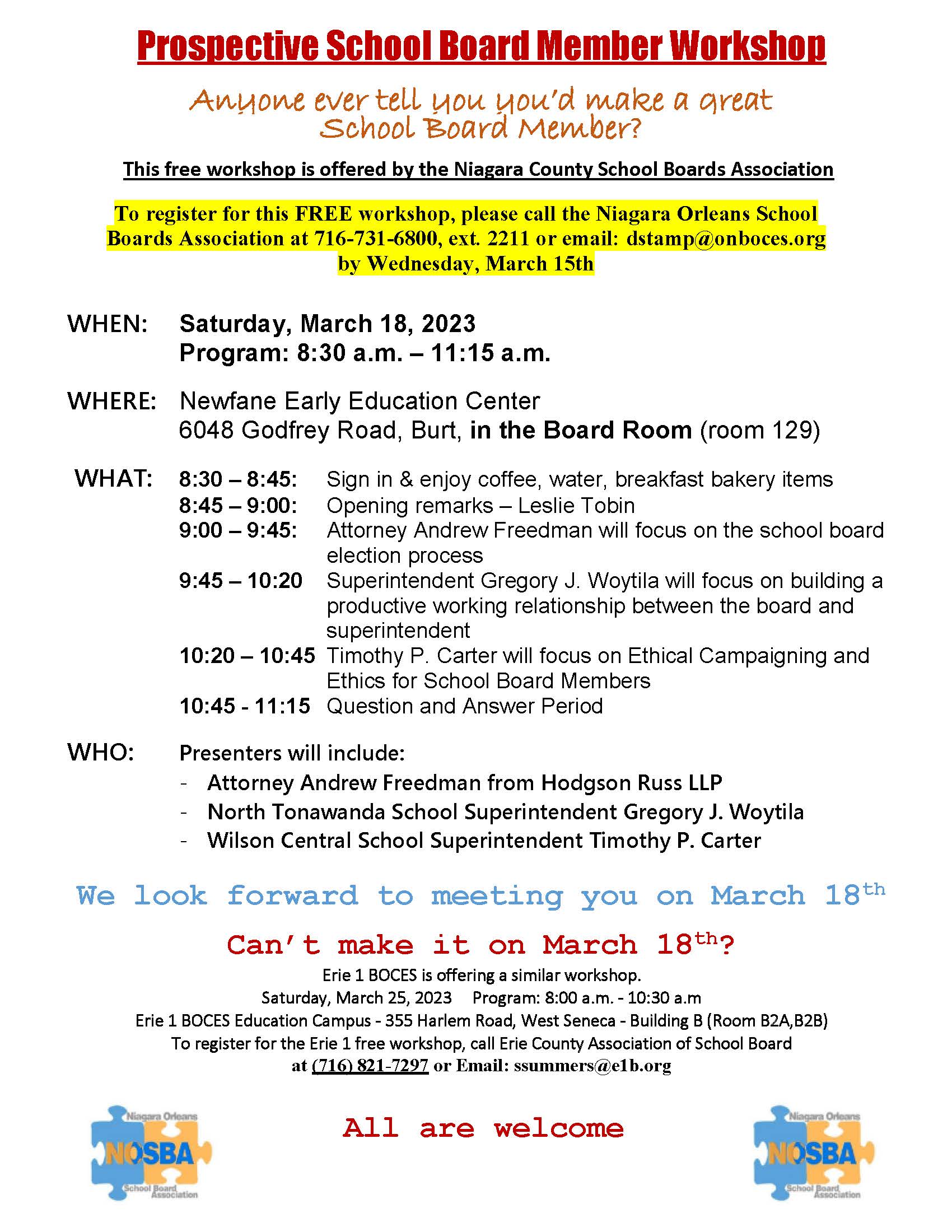 prospective board member flyer