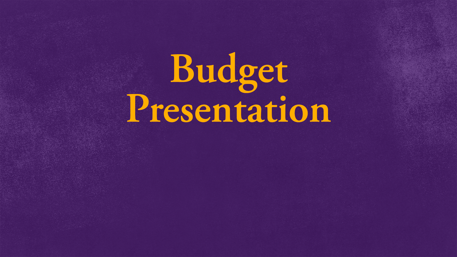 budget presentation graphic