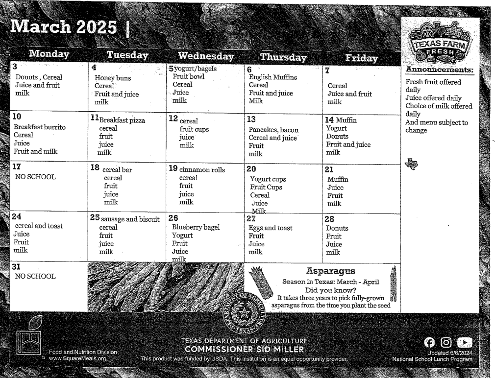 Lunch Menu