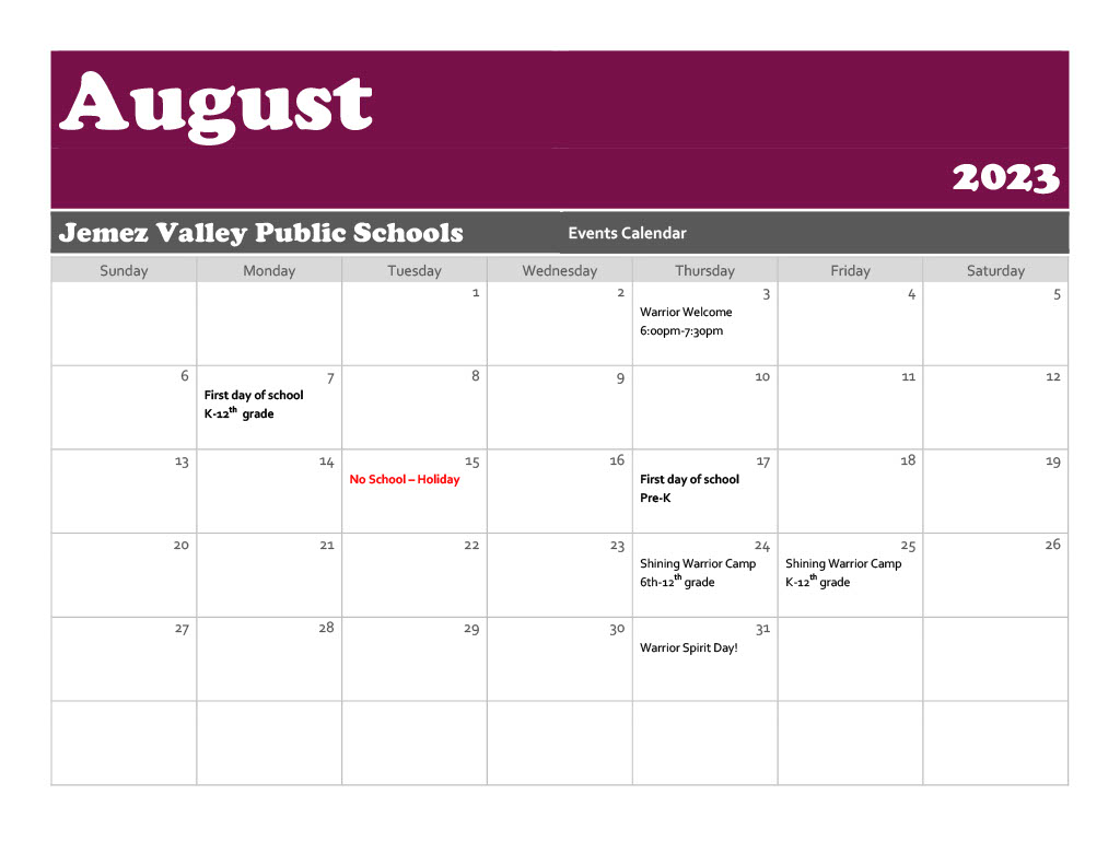 August 2023