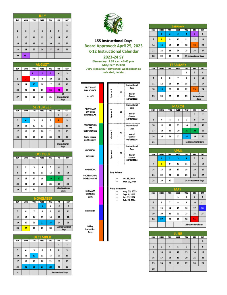 JVPS Calendar