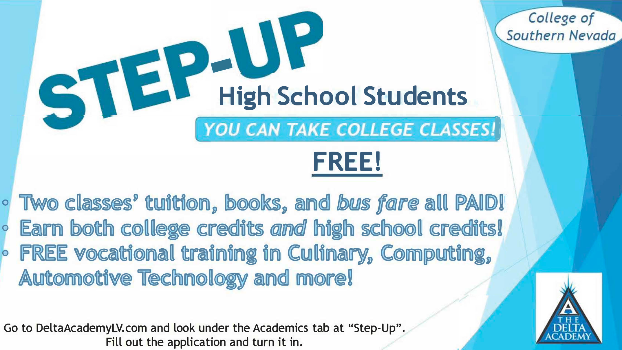 Step-Up / College Program Flyer