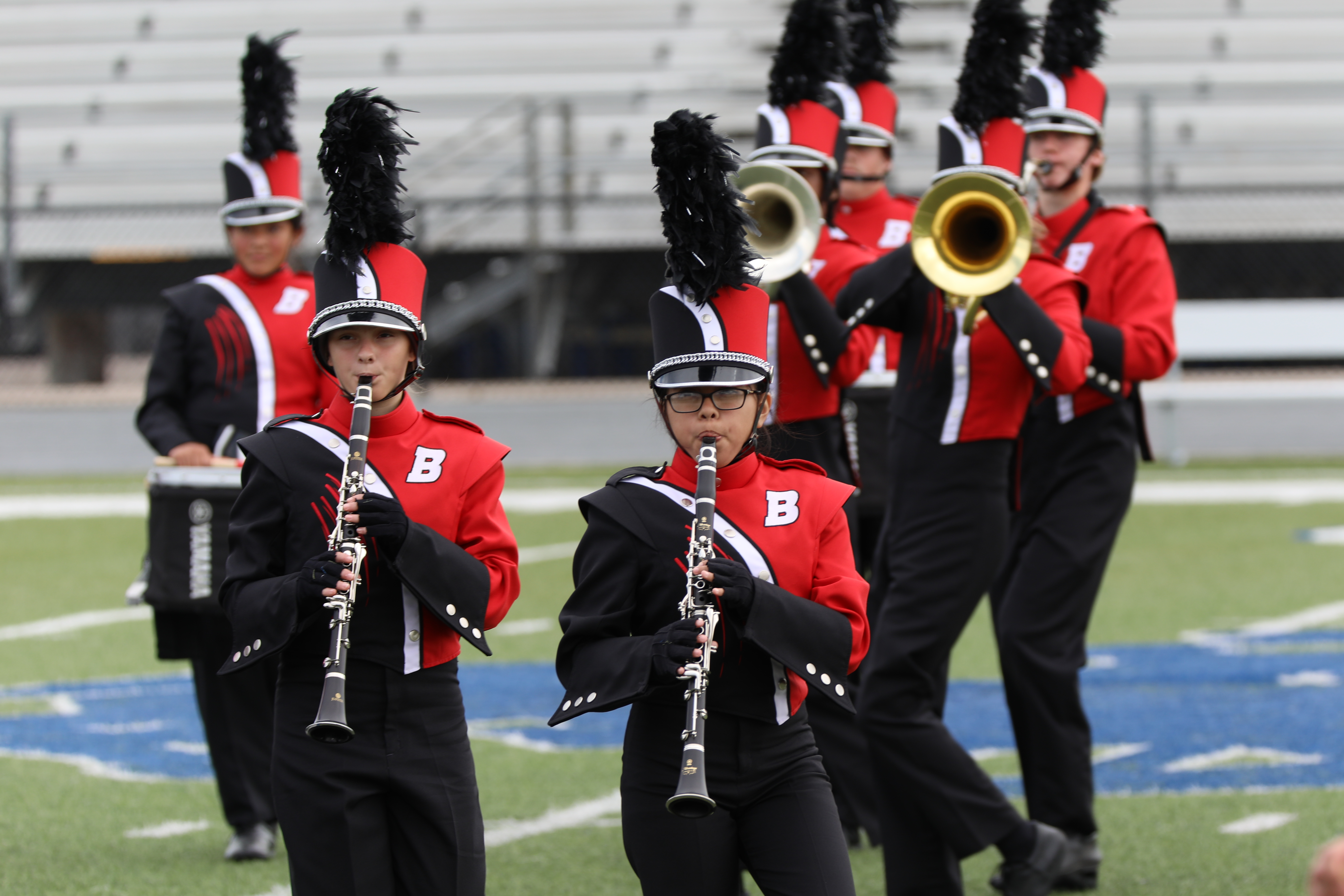 Band, Cheer, & Football playing instruments