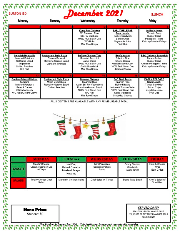Lunch Menu